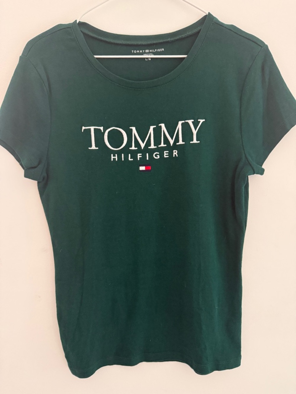 Tommy Hilfiger Dark Green Logo Crewneck Tee
